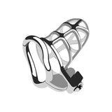 New Metal Click Lock Chastity Cage side | 3d-chastity