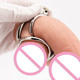 Stainless Steel Balls Chastity Cage side | 3d-chastity