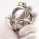 Stainless Steel Balls Chastity Cage lock and ring | 3d-chastity