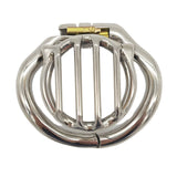 Newest Flat Cage Stainless Steel Male Chastity Device material finish close | 3d-chastity