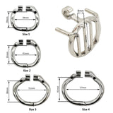 Newest Flat Cage Stainless Steel Male Chastity Device side | 3d-chastity