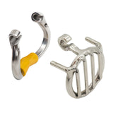 Newest Flat Cage Stainless Steel Male Chastity Device wearing | 3d-chastity