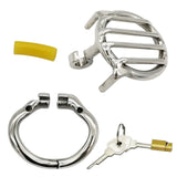 Newest Flat Cage Stainless Steel Male Chastity Device size and shape | 3d-chastity