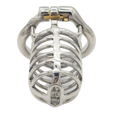 Newest Stainless Steel Male Chastity Device material finish close | 3d-chastity
