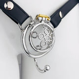New Five-star Wheel Forging Chastity Cage with Belt material finish close | 3d-chastity