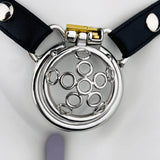 New Five-star Wheel Forging Chastity Cage with Belt side | 3d-chastity