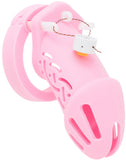New Pink Silicone Cage Long Chastity Cage side | 3d-chastity