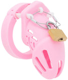New Pink Silicone Cage Short Chastity Cage main product | 3d-chastity