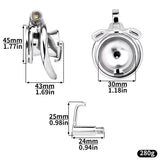Inverted Prince Albert Piercing Chastity Cage lock and ring | 3d-chastity