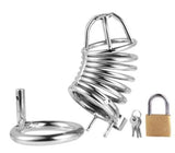 Loops Prison Stainless Steel Chastity Cage material finish close | 3d-chastity