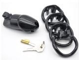Sissy for Her - Black Resin Chastity Cage side | 3d-chastity