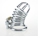 Loops Prison Stainless Steel Chastity Cage lock and ring | 3d-chastity