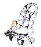 Large Grid Chastity Cage lock and ring | 3d-chastity