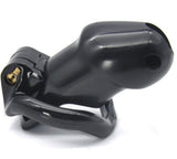Sissy for Her - Black Resin Chastity Cage lock and ring | 3d-chastity