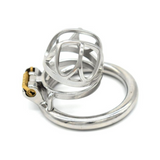 Tiny Stainless Steel Chastity Cage 1.38 side | 3d-chastity