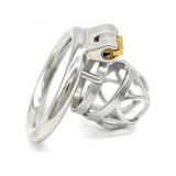 Tiny Stainless Steel Chastity Cage 1.38 lock and ring | 3d-chastity