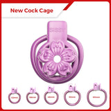 Purple SISSY Petal Chastity Cage side | 3d-chastity