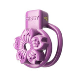 Purple SISSY Petal Chastity Cage lock and ring | 3d-chastity