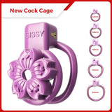Purple SISSY Petal Chastity Cage main product | 3d-chastity