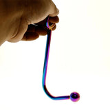 Rainbow Anal Hook Stainless Steel Chastity Cage size and shape | 3d-chastity