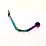Rainbow Anal Hook Stainless Steel Chastity Cage wearing | 3d-chastity