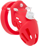 Coloured Silicone Devices Chastity Cage material finish close | 3d-chastity