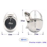 Stainless Steel Egg Shaped Chastity Cage full kit | 3d-chastity