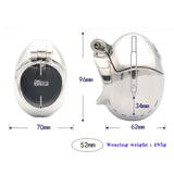 Stainless Steel Egg Shaped Chastity Cage rear | 3d-chastity