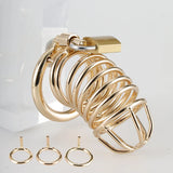 Metal Gold Chastity Cage main product | 3d-chastity