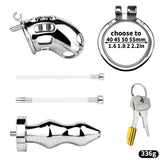 Spiked Male Chastity Cage with Anal Plug product photo 16 of | 3d-chastity