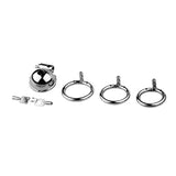 Metal Round Cap Chastity Lock side | 3d-chastity
