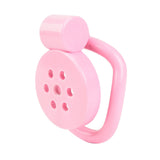 Male Pink Flat Chastity Cage lock and ring | 3d-chastity