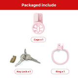 Super Small Pink Chastity Cage wearing | 3d-chastity