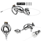 Spiked Male Chastity Cage with Anal Plug full kit | 3d-chastity