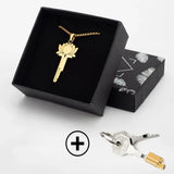 Lotus Chastity Key Necklace Cage rear | 3d-chastity