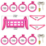 Plastic Twin Chastity Cage front | 3d-chastity