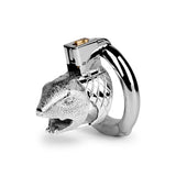 Stainless Steel Metal Snakehead Chastity Lock lock and ring | 3d-chastity