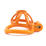 Light Cute Hollow Small Bowl Chastity Cage material finish close | 3d-chastity