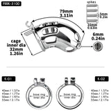 Spiked Male Chastity Cage with Anal Plug wearing | 3d-chastity