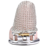 3.54 InchStainless Steel Mesh Chastity Cage front | 3d-chastity