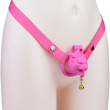 Tiger Male Chastity Cage Device with Mini Bell size and shape | 3d-chastity