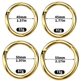 Stainless Steel Testicle Ring Stretcher Chastity Cage side | 3d-chastity