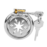 Flat Metal Chastity Cage wearing | 3d-chastity