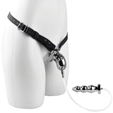Metal Botted Male Chastity Cage with Belt rear | 3d-chastity