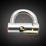D-Ring PA Lock Glans Piercing Chastity Cage side | 3d-chastity