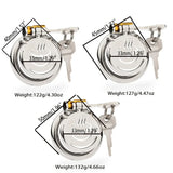 Husband Loyalty Metal Flat Chastity Cage lock and ring | 3d-chastity