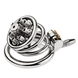 Stainless Steel Spike Chastity Cage full kit | 3d-chastity
