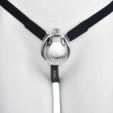 Small Sissy Shell Design Chastity Cage size and shape | 3d-chastity