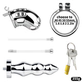 Spiked Male Chastity Cage with Anal Plug comparison | 3d-chastity