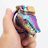 Snakehead Chastity Cage lock and ring | 3d-chastity